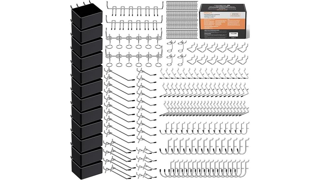 278 piece pegboard hook organizer