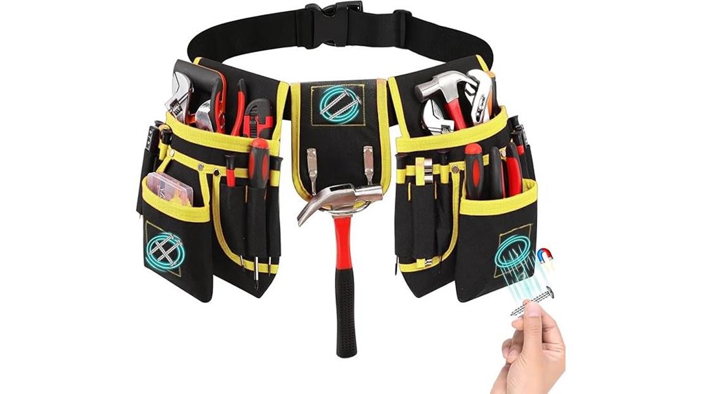 27 pocket magnetic tool belt