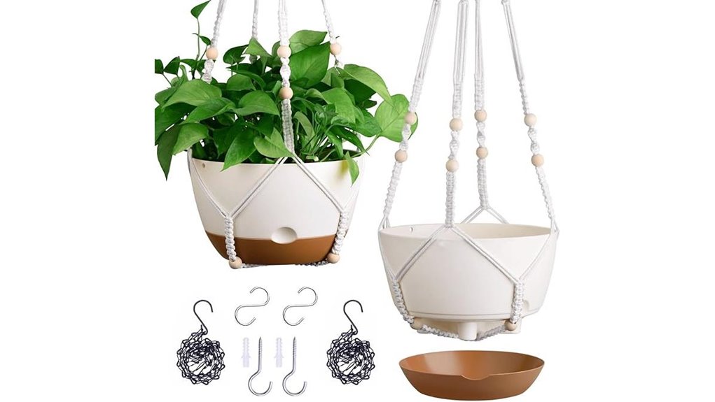 2 10 inch self watering planters