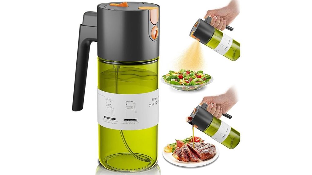 2 in 1 oil sprayer with dispenser
