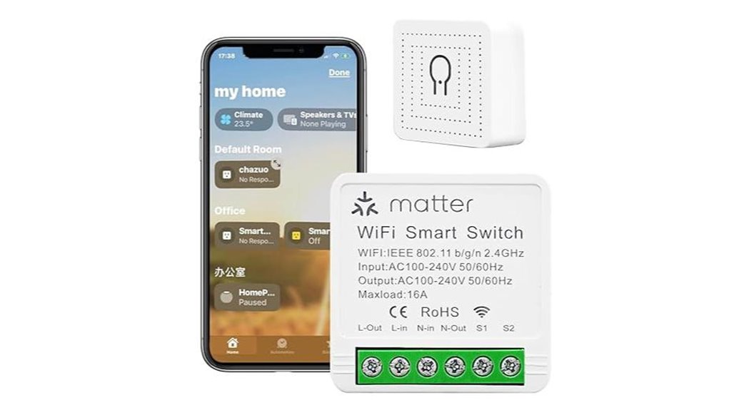 2 pack matter switch 16a wifi