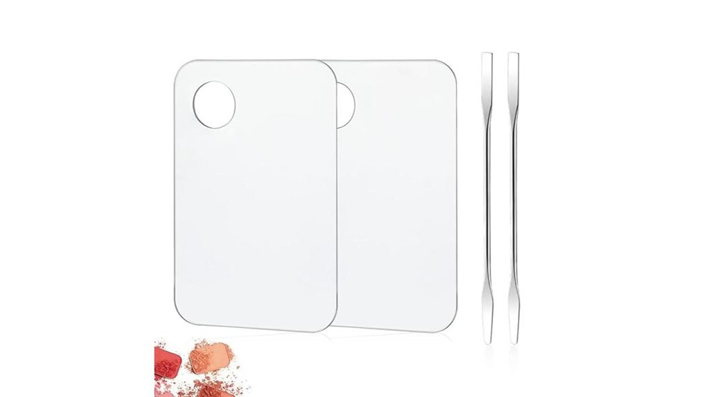 2 piece acrylic palette set