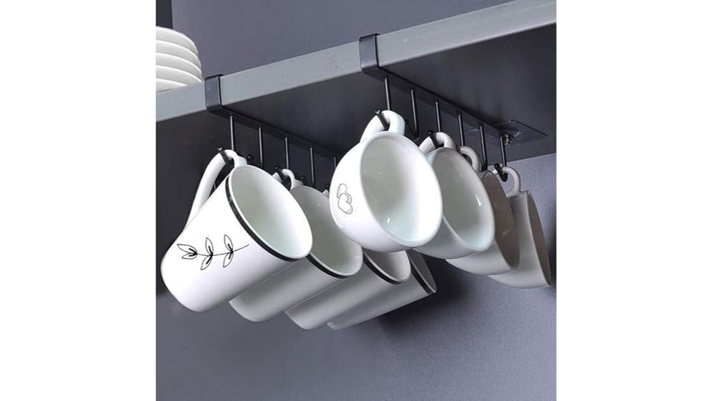 2 piece mug hook set