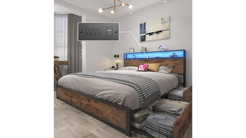 2 tier queen bed frame