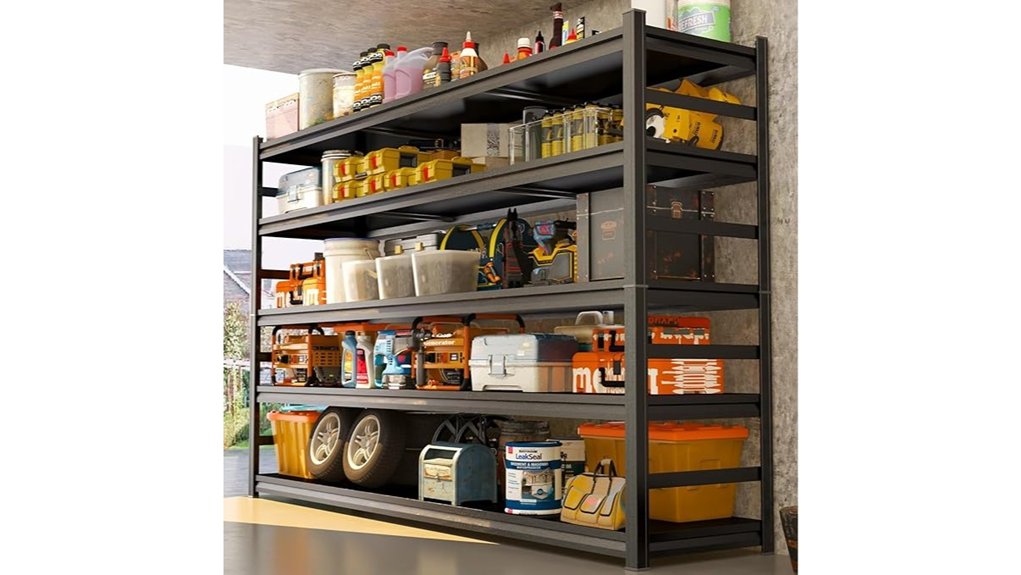 3000lb heavy duty five tier shelving