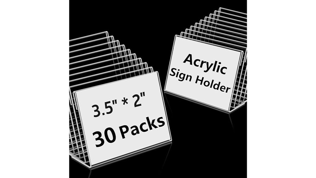 30 acrylic holders 3 5x2