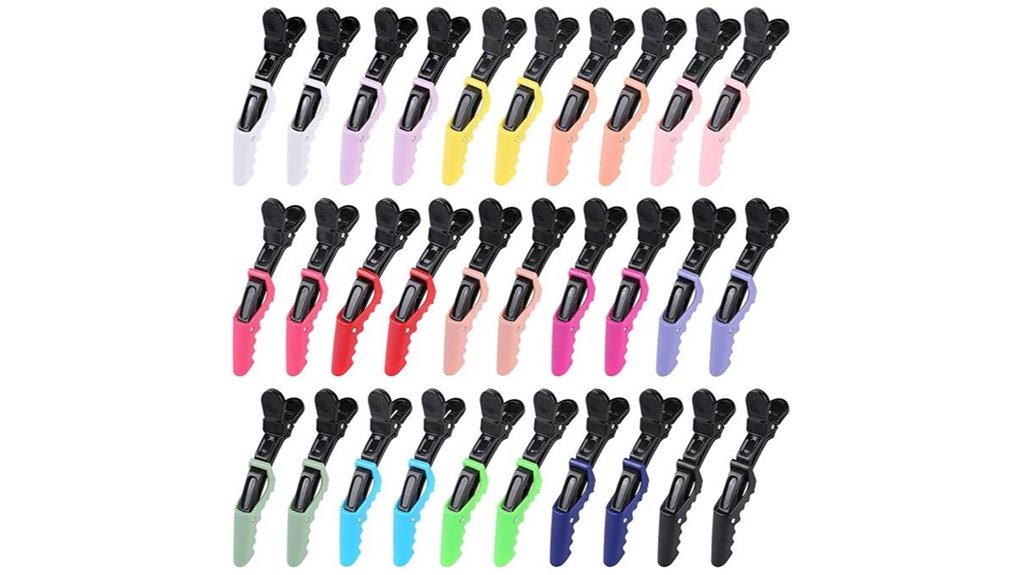 30 alligator 15 color clips