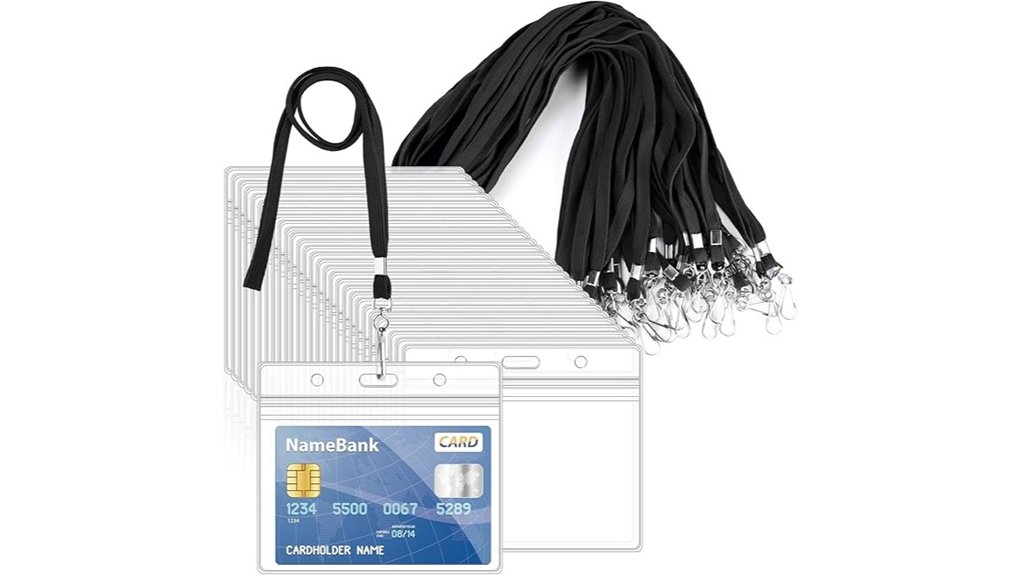 30 clear plastic nametags