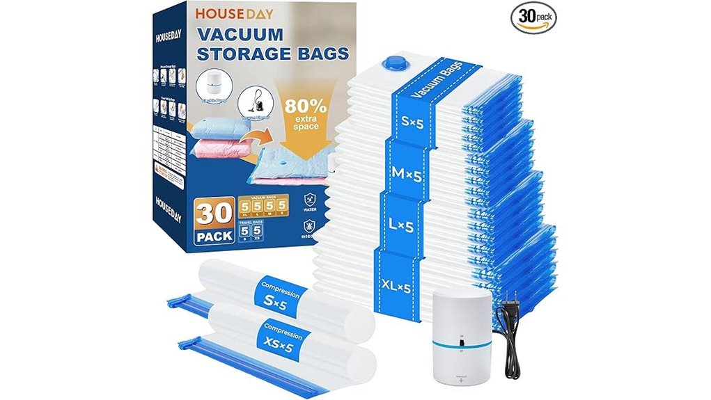 30 pack vacuum pumped bags
