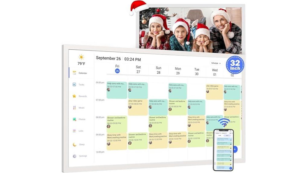 32 inch smart touchscreen calendar