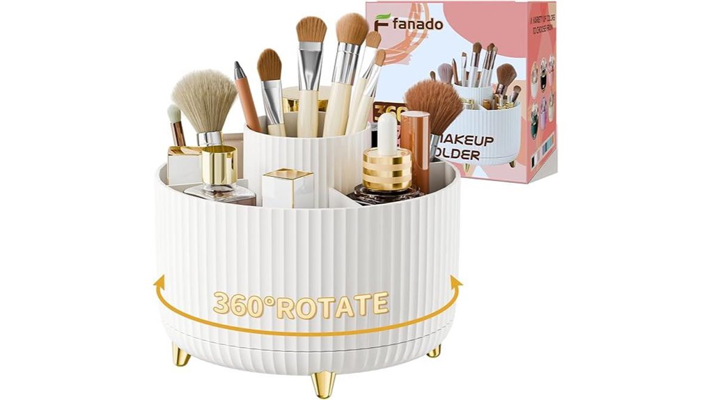 360 degree makeup brush holder