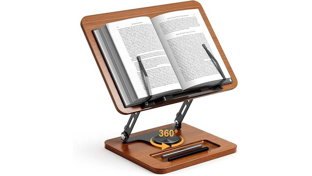 360 rotating book stand