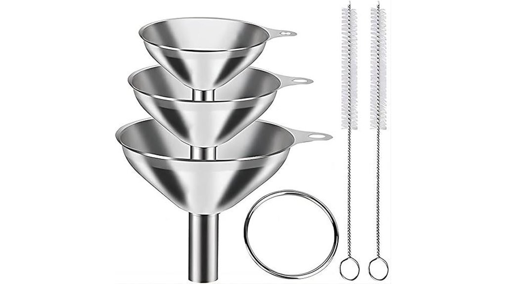 3 in 1 metal oil spice funnel