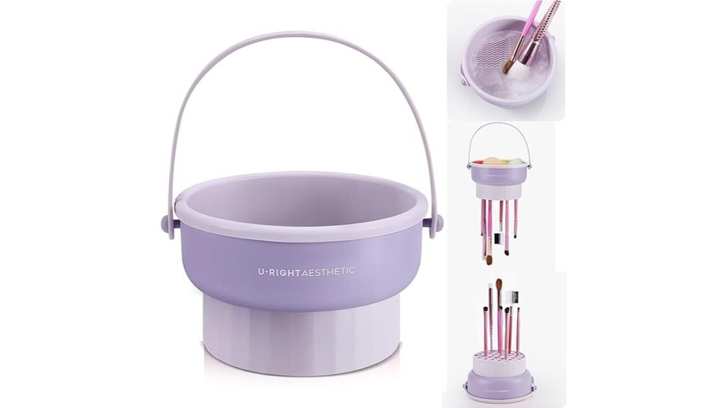 3 in 1 purple silicone cleaner
