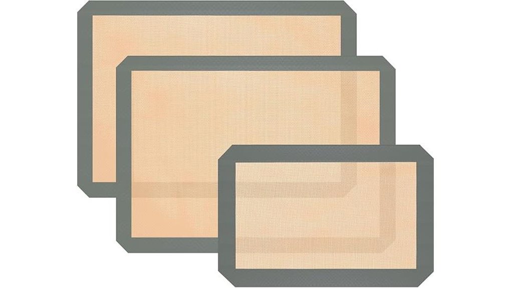 3 pack food safe silicone mats