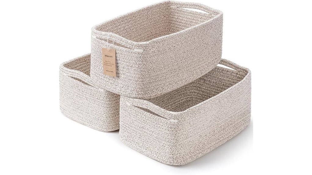 3 pack mixed brown baskets