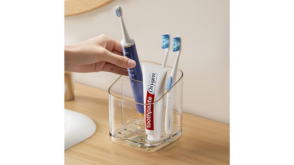 3 slot detachable toothbrush holder