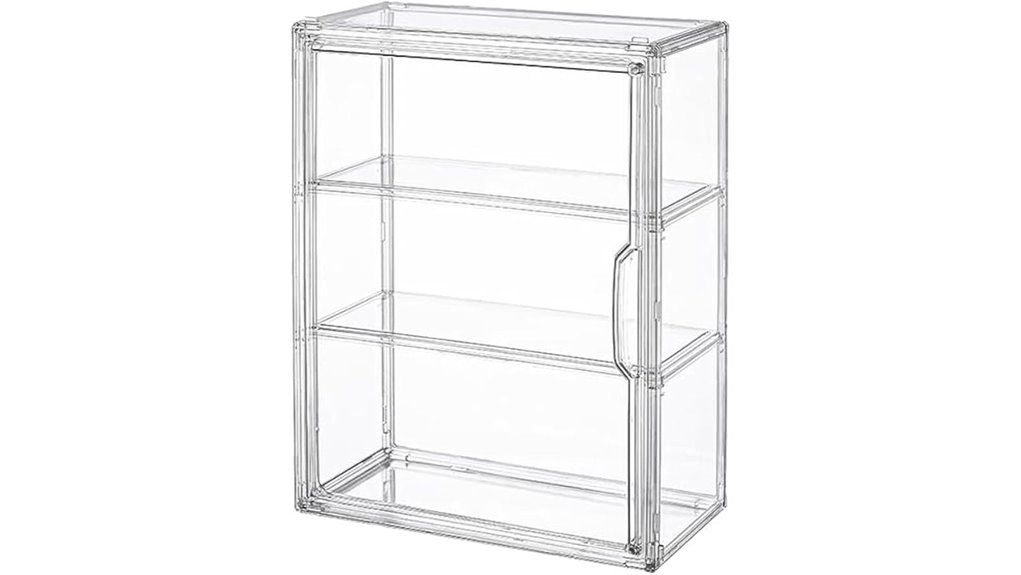 3 tier magnetic clear display