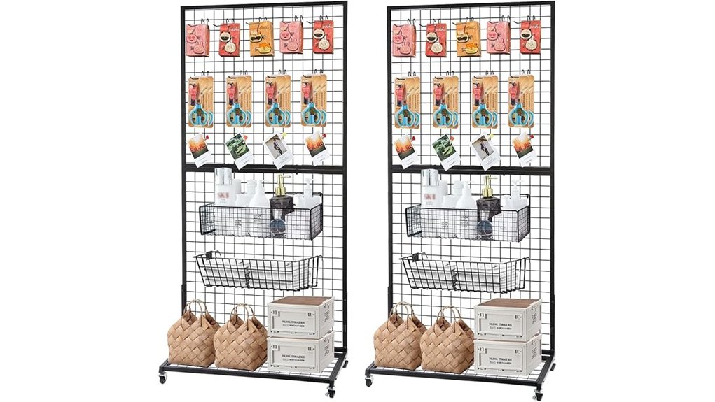 3x6 black display rack