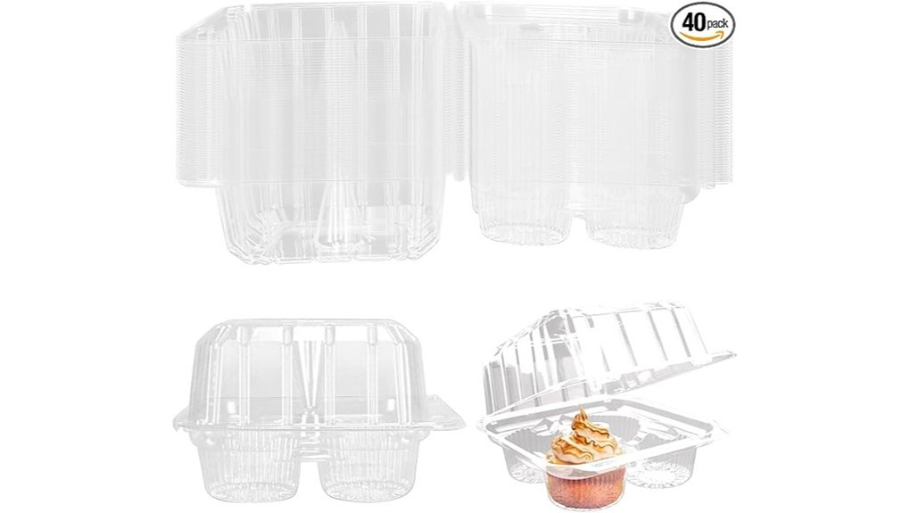 40 pack clear 4 compartment holders