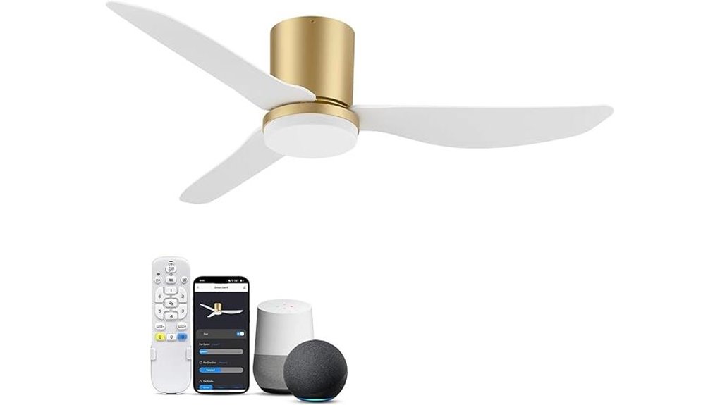 42 inch smart flush mount ceiling fan