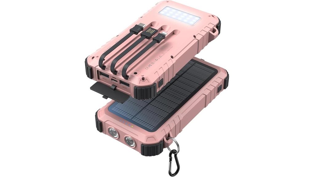 45800mah solar powerbank flashlight