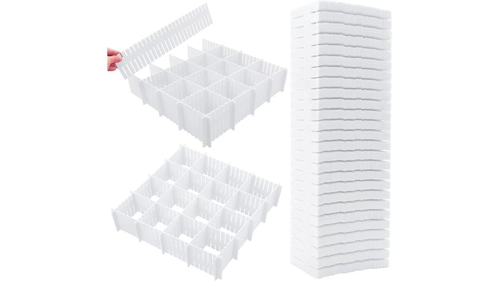 45 pack adjustable plastic dividers