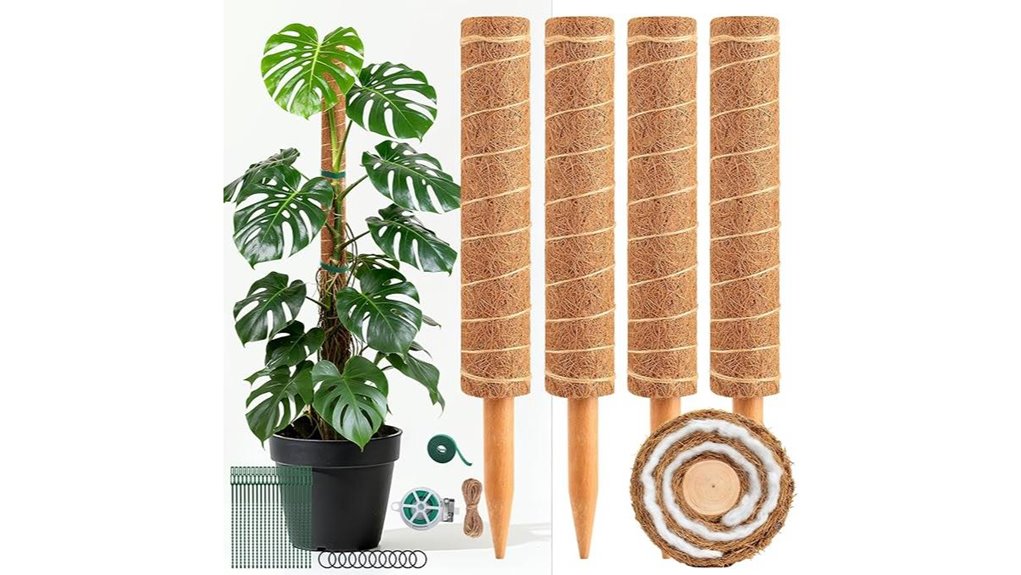 48 inch monstera moss pole set