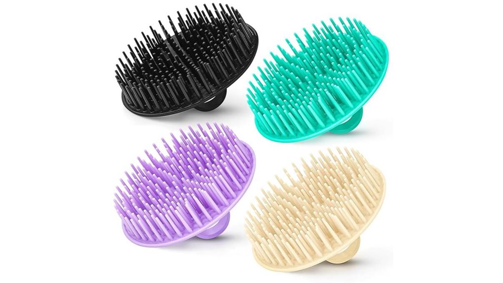 4 pack hair scalp brush