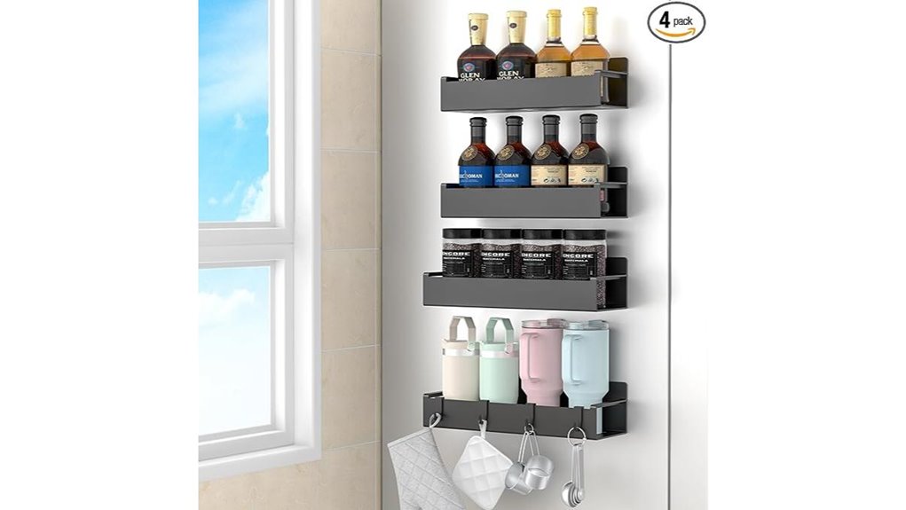 4 pack magnetic spice racks