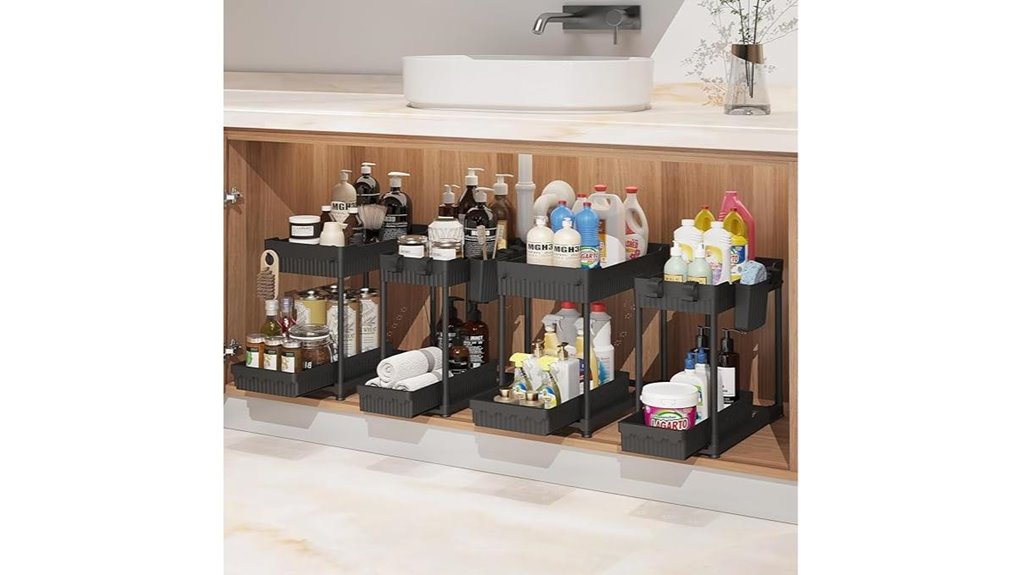 4 pack under sink organizer