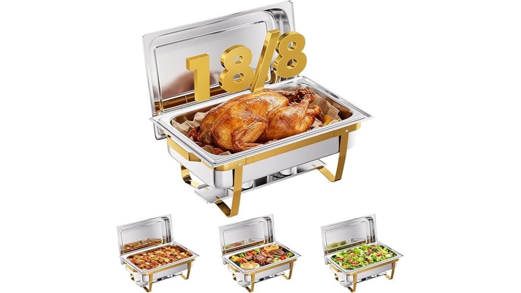 4 pan 9qt stainless steel
