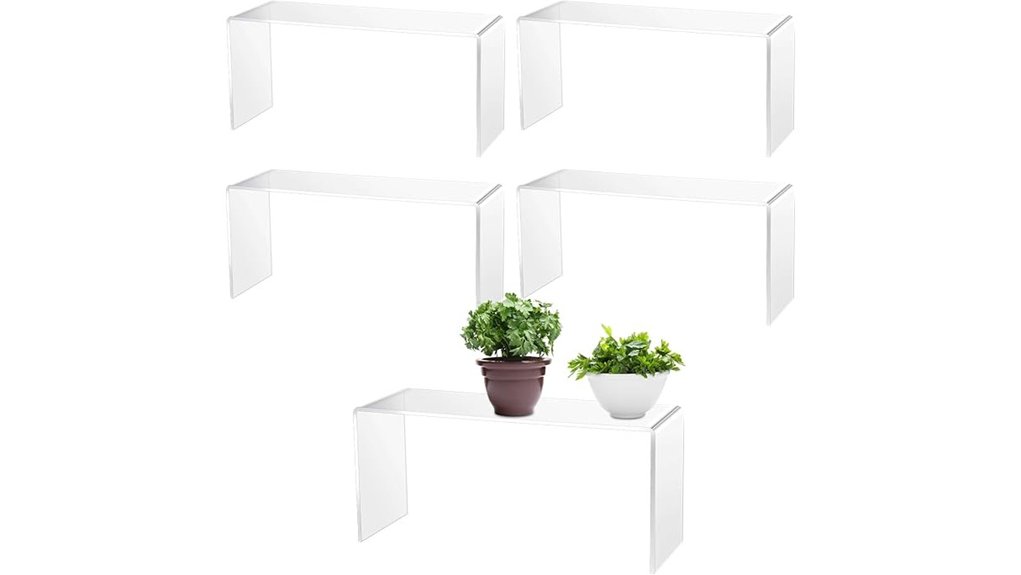 4 piece acrylic riser stands