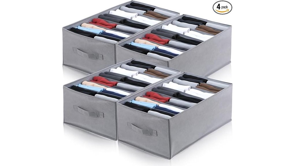4 piece foldable jeans organizer