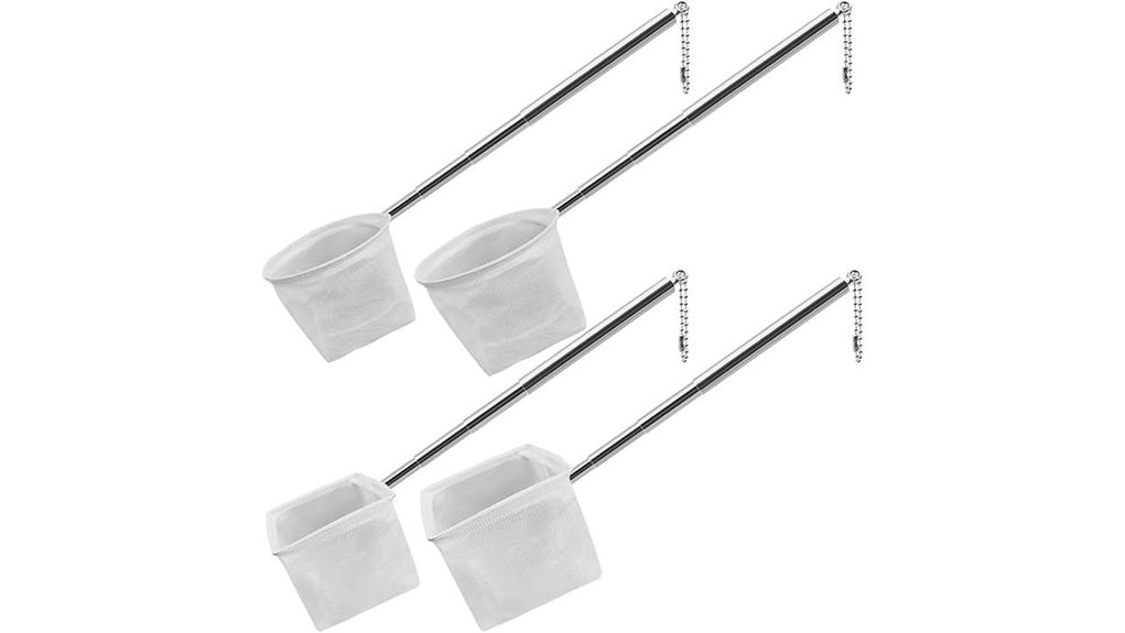 4 size stainless retractable fishnets