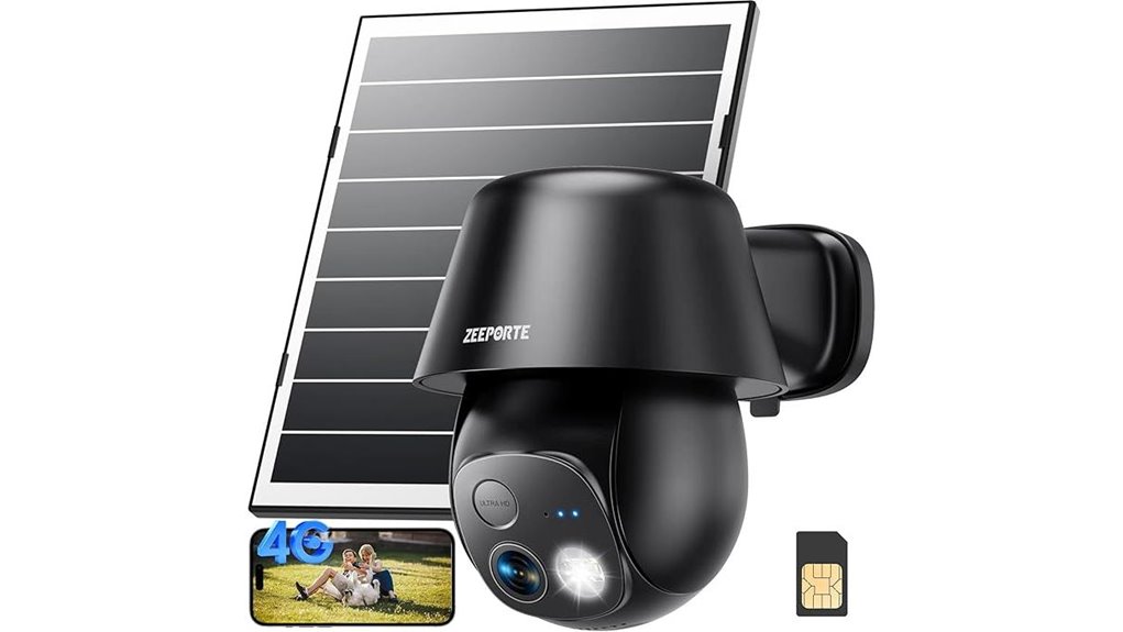 4g lte solar security camera