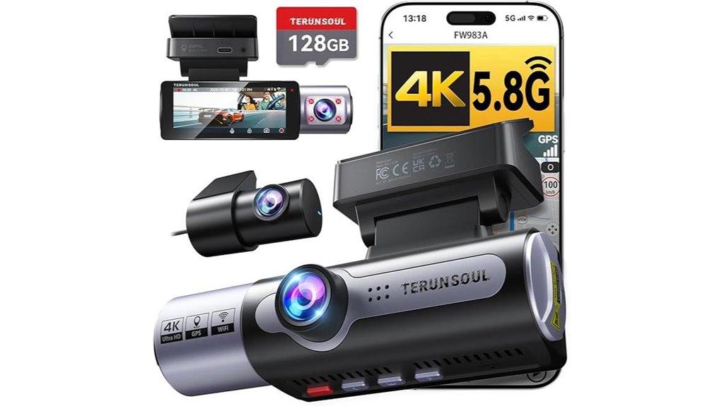 4k dash cam with gps