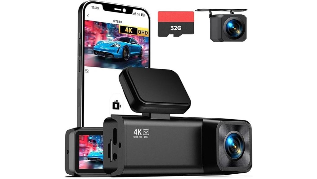 4k dash cam with night vision