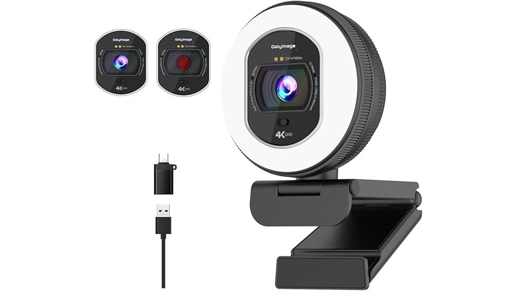 4k ring light 1080p webcam