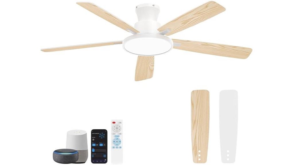 52 inch smart ceiling fan with lights