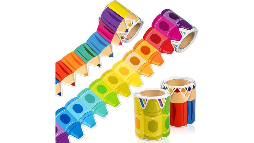 52ft rainbow crayon trim