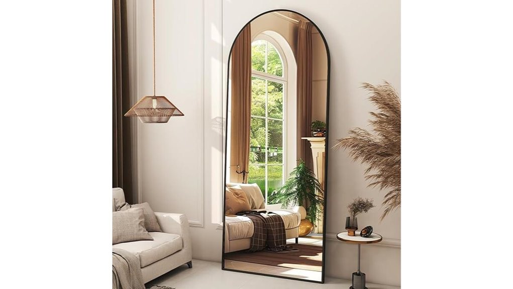 56 inch arched full length mirror