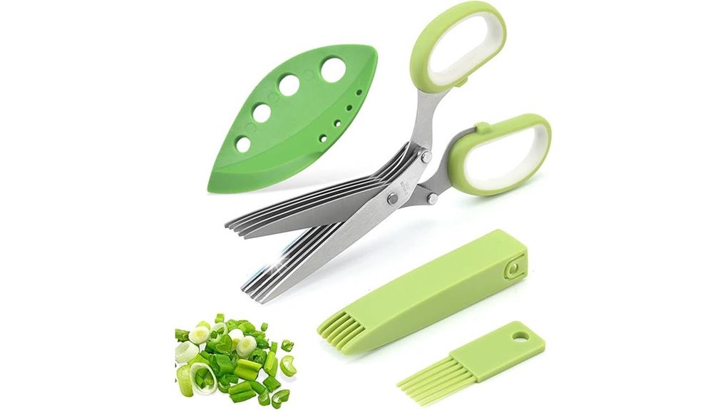 5 blade herb scissors set