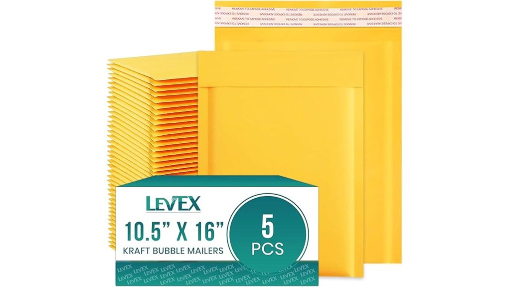 5 pack kraft bubble mailers