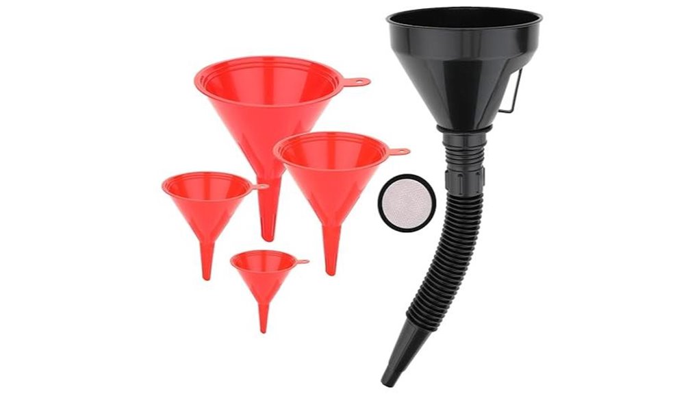 5 piece oil funnel set