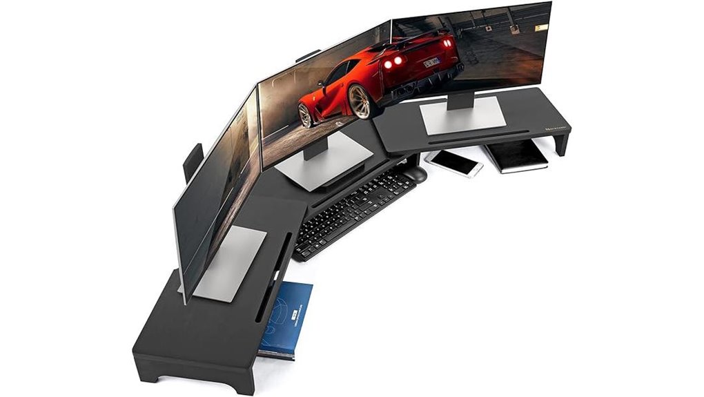 60 inch bamboo dual stand
