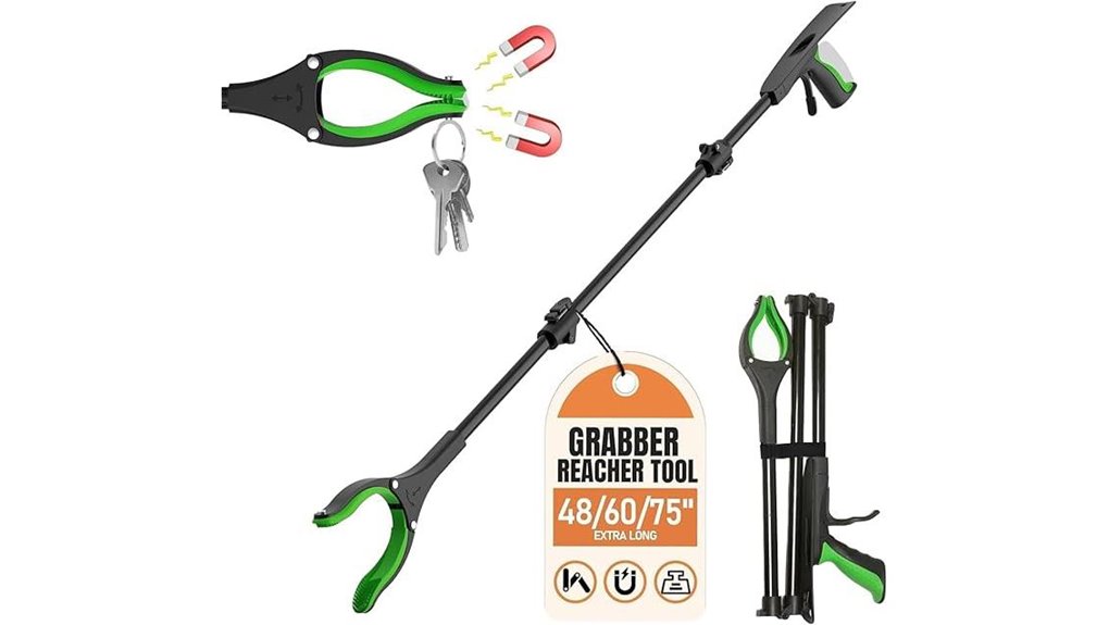 60 inch foldable dual magnet reacher