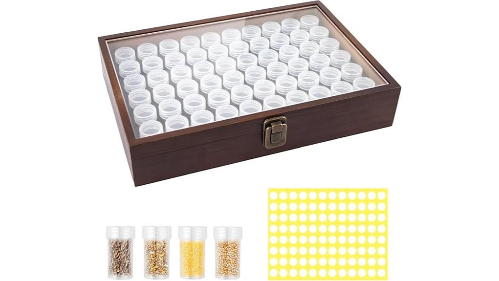 60 slot wooden seed locker
