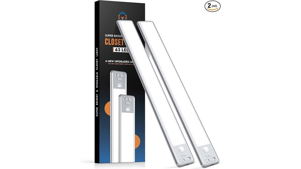63 led motion sensor closet lights