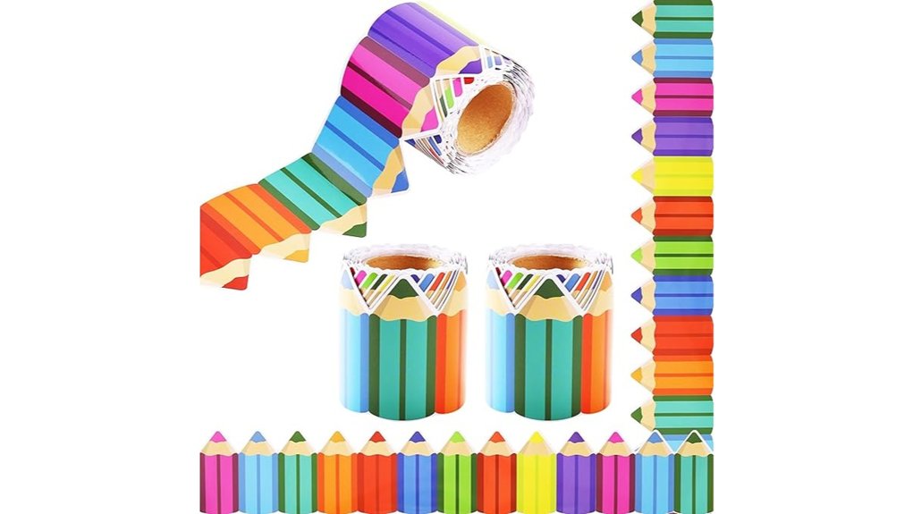 65 6 foot rainbow crayon border